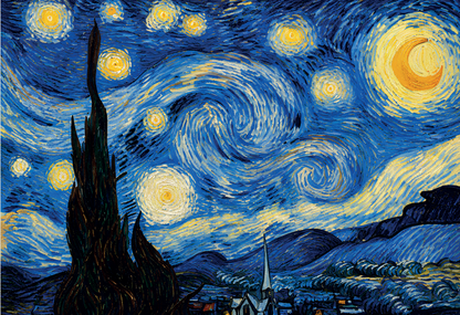 Van Gogh Yıldızlı Gece Sayılarla Boyama Seti