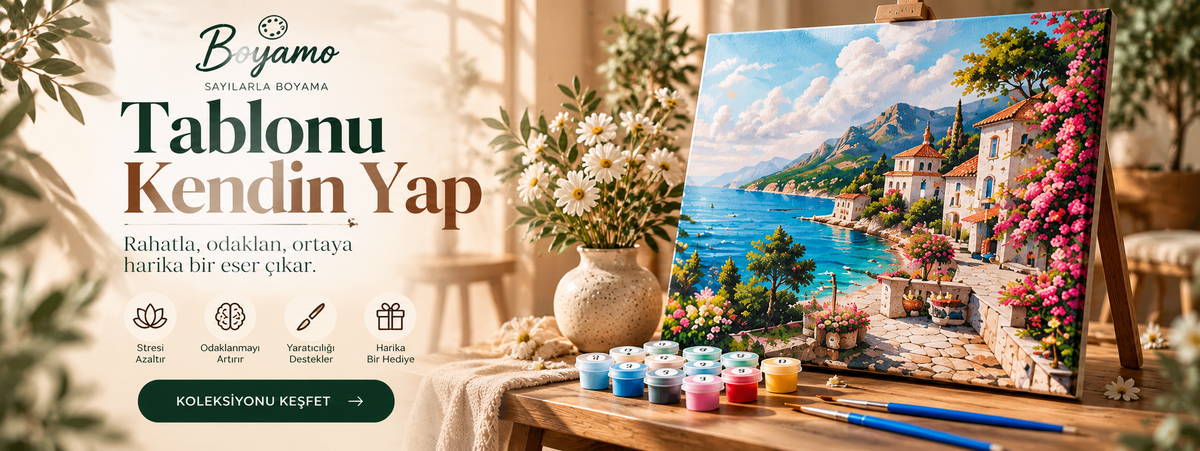 Boyamo - Tablonu kendin yap, sayılarla boyama setleri